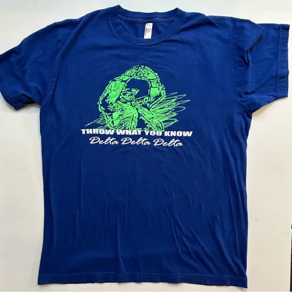 Sorority graphic short sleeve T shirts Delta Delta Delta and Gamma Alpha Theta - Image 3