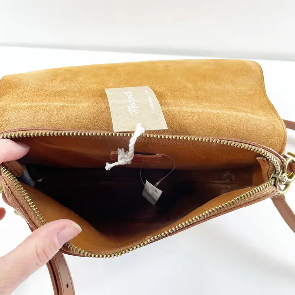 Madewell The Convertible Flap Leather Crossbody Bag Brown - Image 5