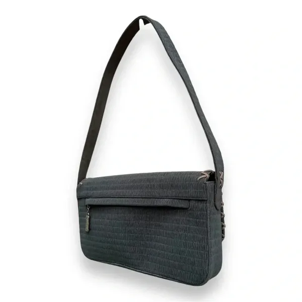 Stuart Weitzman Handbag Solid Green Textured Shoulder Bag Purse‎ with Dust Bag - Image 5