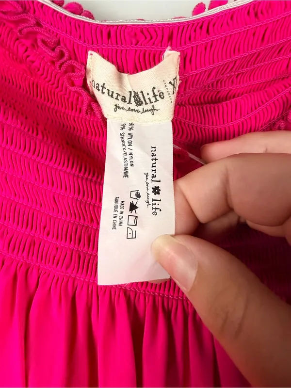 Natural life hot pink smocked waist skirt with shorts size XL - Image 5
