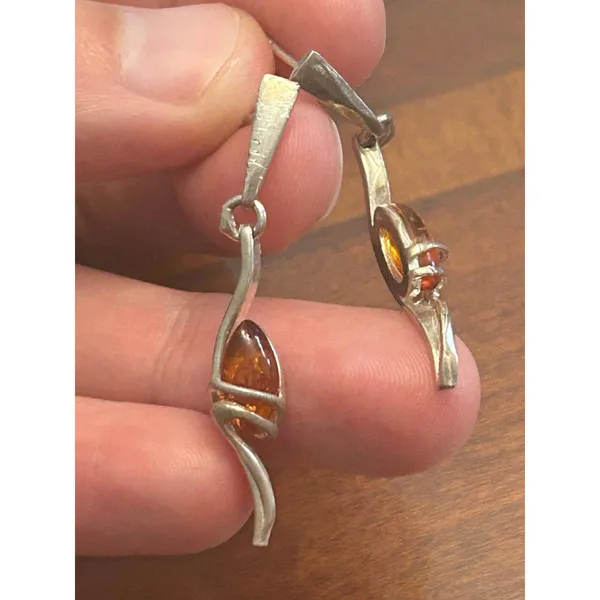 925 Sterling silver earrings v98 3.23g 1.5inch - Image 4