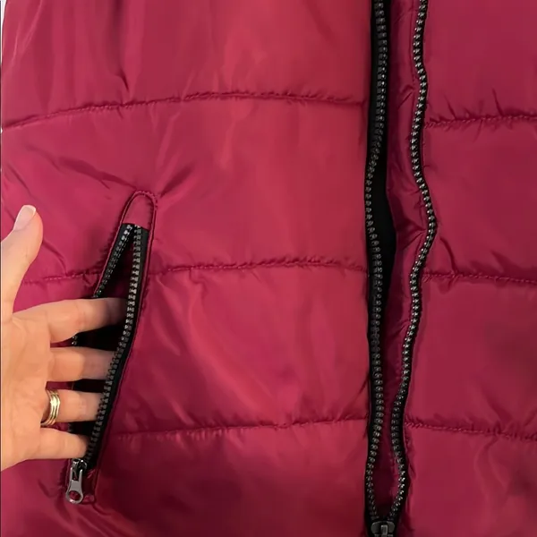 Berry colored Free Country puffer vest - Image 3