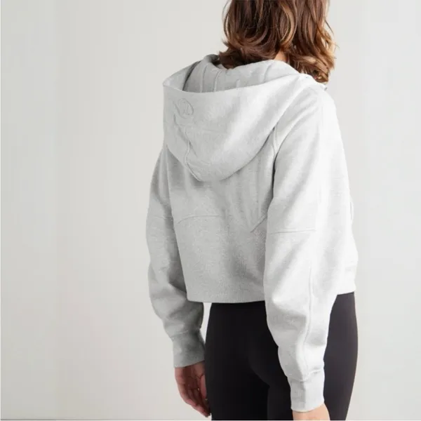 Lululemon‎ Scuba Oversized Half-Zip Hoodie M/L heathered gray - Image 2