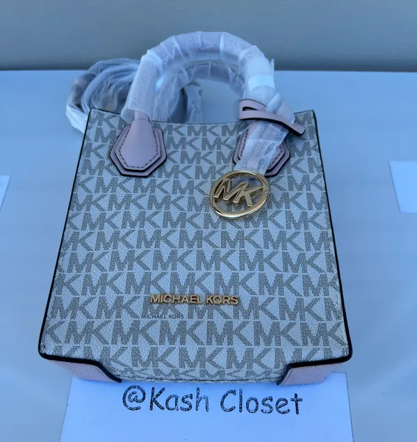 Michael Kors Mercer XS Shopper Xbody | Crossbody Bag |Purse -Powder Blush - Image 7