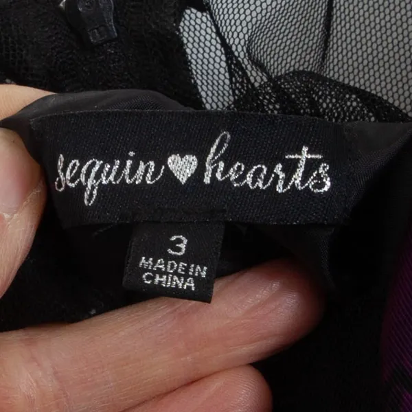 Sequin Hearts Womens Floral Hi Low‎ Sleeveless Cocktail Dress Size 3 Whimsigoth - Image 5
