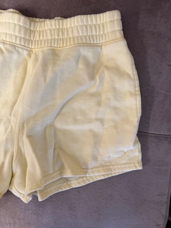 Hollister Yellow Fleece Shorts - Image 2