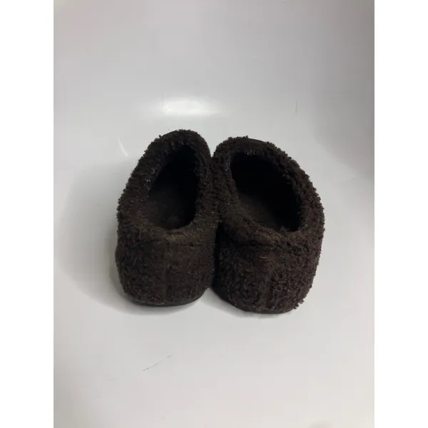 Bombas Gripper Slippers Women Size 7 Brown Excellent Sherpa Fleece House Shoes - Image 4