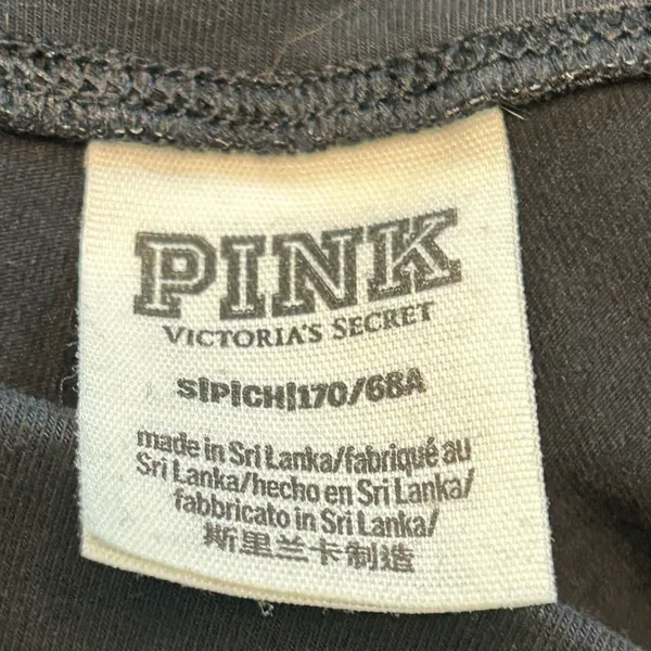 NWT Pink Victoria's Secret Leggings Small Black Rainbow Love Pink Logo High Wais - Image 6