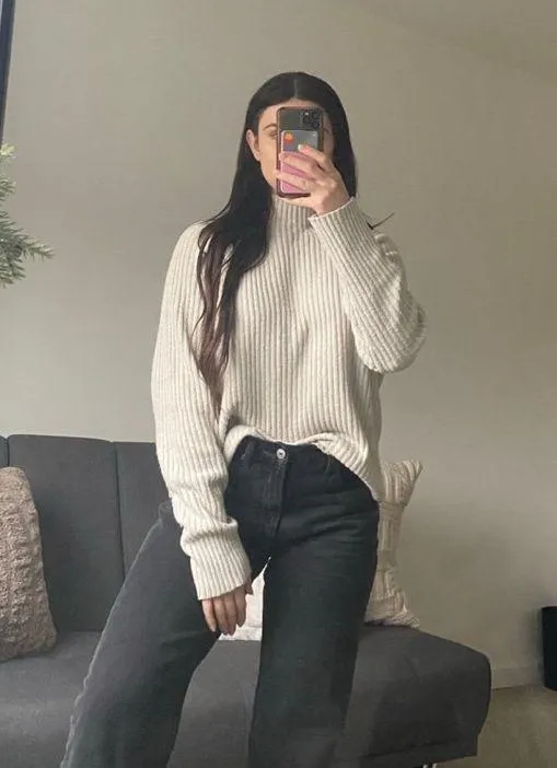 Ribbed sweater Tan Size M - Image 2