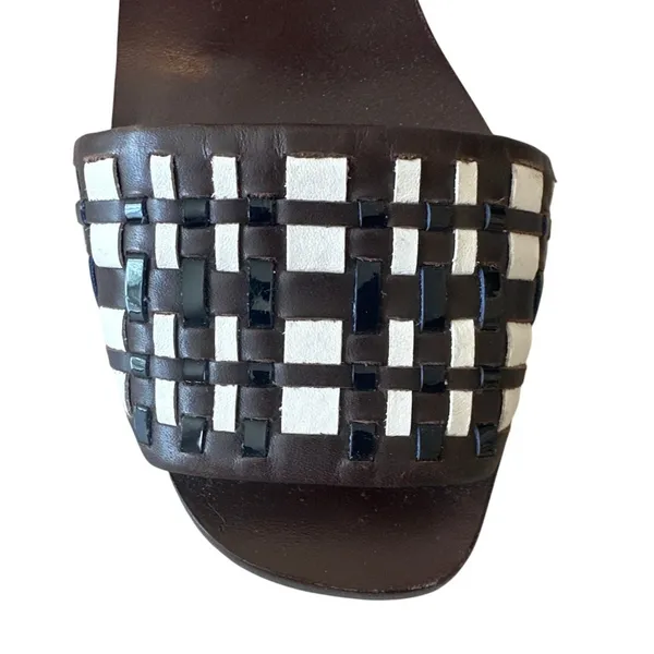 Tory Burch Emori Slingback Sandals‎ Wood Lucite Heel 8.5 - Image 13
