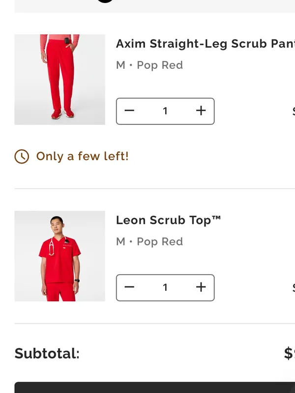 Figs mens red scrub set lunar new year limited edition medium - Image 2