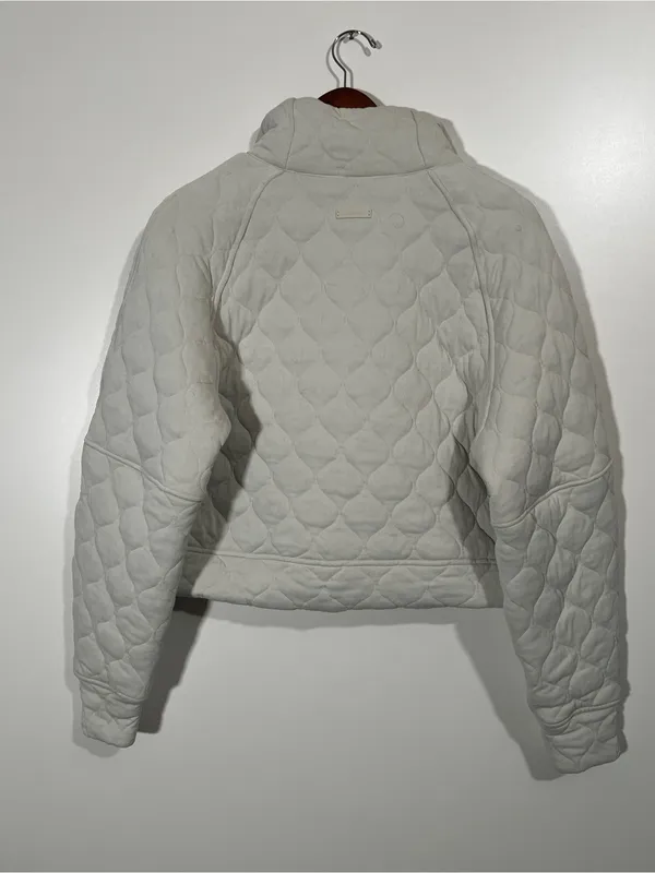Lululemon Scuba Oversized Quilted Half Zip Size M/L Bone - Image 8