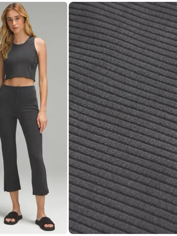 Lululemon Ribbed Softstreme Cropped Tank Top washed Black 6 - Image 3