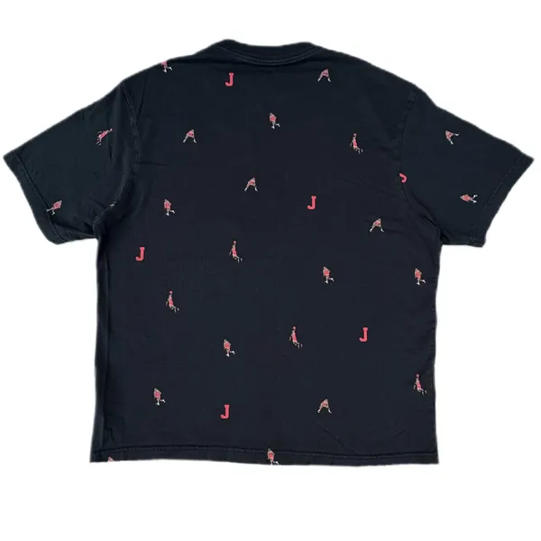 Michael Jordan All Over Print Basketball Black Graphic Short Sleeve T-shirt - Image 3