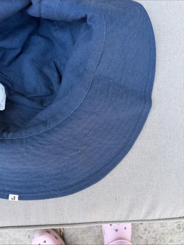Pact Organic Cotton Navy Blue Wide-Brim Sun Hat NEW - Image 3