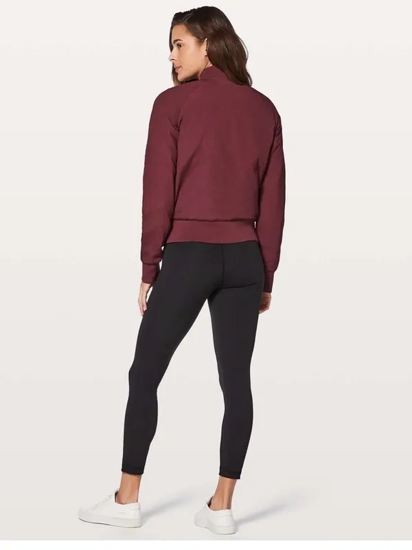 lululemon Non-Stop Reversible Bomber Jacket - Redwood (Merlot) - 4 - Image 3