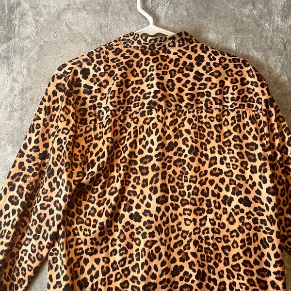 Summersalt The Short Effortless Shirt‎ Dress Cover-Up Leopard Print Size Small - Image 6