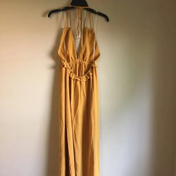NWT FavLux medium mustard‎ maxi dress - Image 2