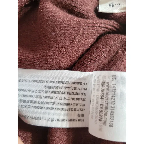 Abercrombie & Fitch Soft A&F Collection Maroon Jogger Sweatpants Women’s Size S - Image 9