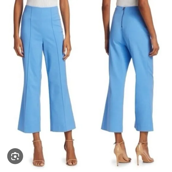 Alice + Olivia Sky Blue Paradise High Rise Cropped Wide Leg Pants - Image 2