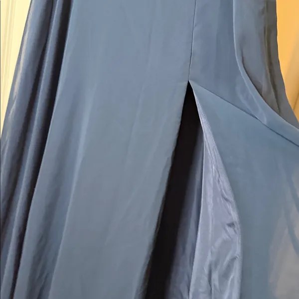 NWT Azazie Bree A-line chiffon floor length maxi formal dress sz Lg - Image 5
