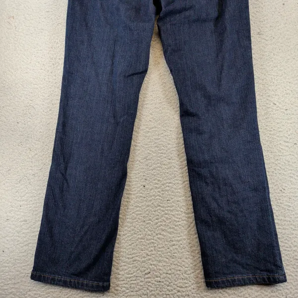 LL Bean Classic Fit Fleece Lined Jeans Womens 8‎ Reg Dark Indigo 502819 Stretch - Image 11