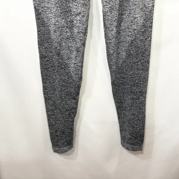 Seamless Workout‎ Set Gray Activewear Long Sleeve Crop Top Leggings TikTok 779 - Image 6
