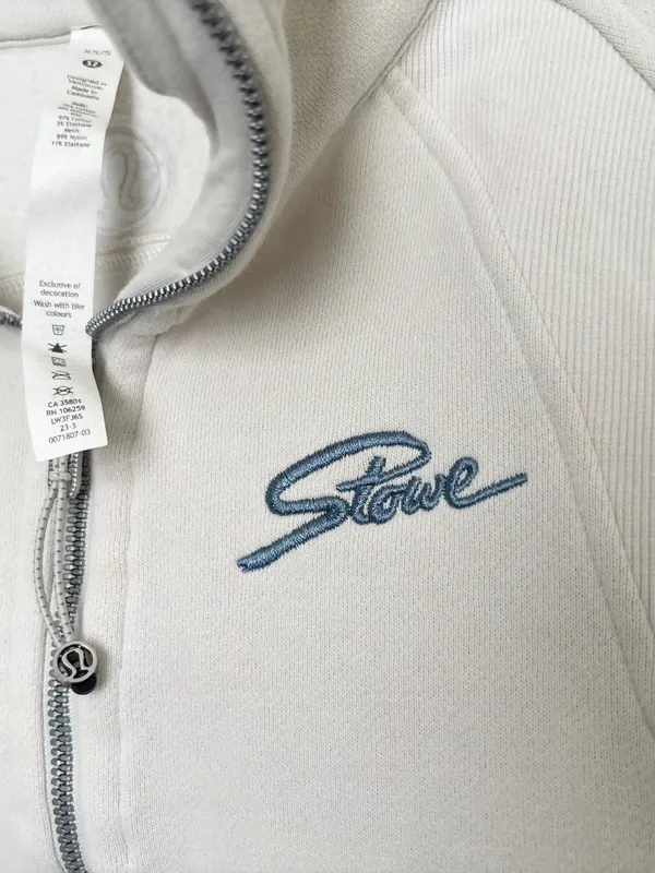 Lululemon Scuba Oversized Funnel Neck Half Zip, Bone - Image 3