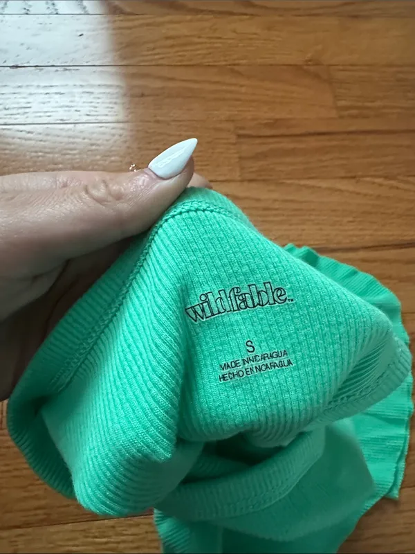 wild fable Ribbed High-Neck Tank Top in Bright Green - Image 3