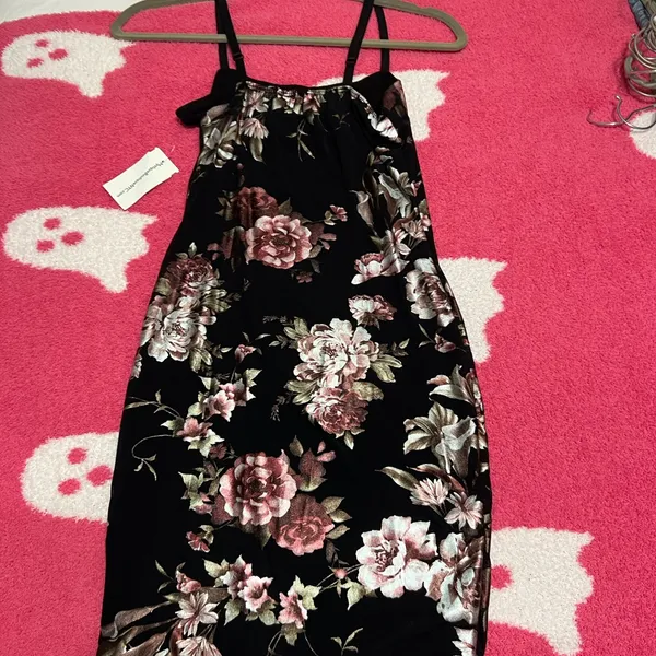 Floral Black Dress - Image 4