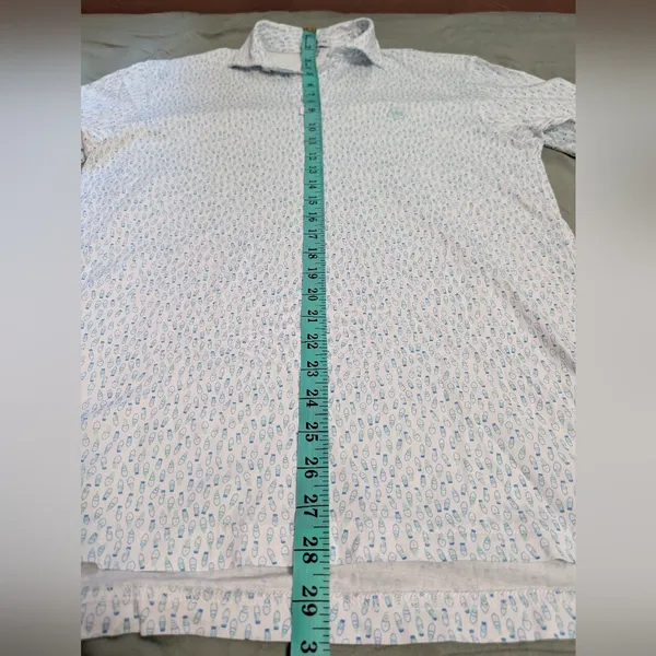 NWOT Peter Millar Polo Shirts Pima Cotton Lot Of 2 Women's Small Patterned White - Image 8