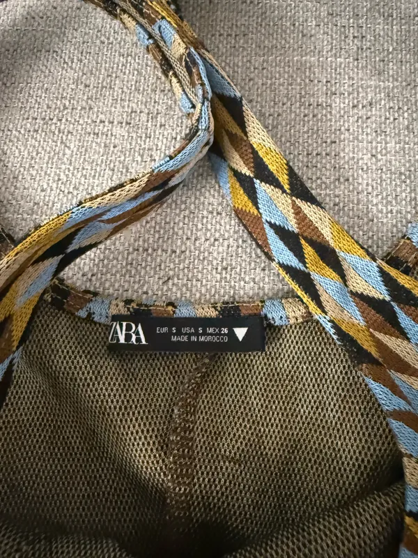 Zara Retro Print Mini Dress - Image 3