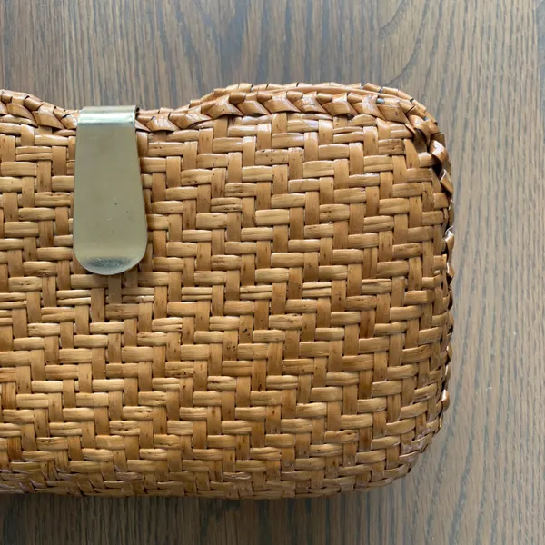 Vintage Woven Clutch with Gold Closure - Image 2