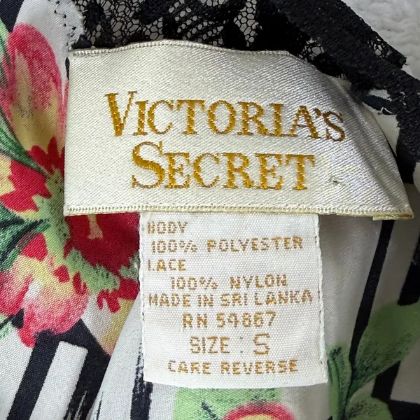 Vintage Victorias‎ Secret Gold Label Floral Lace Trim Slip Dress Womens Small - Image 2