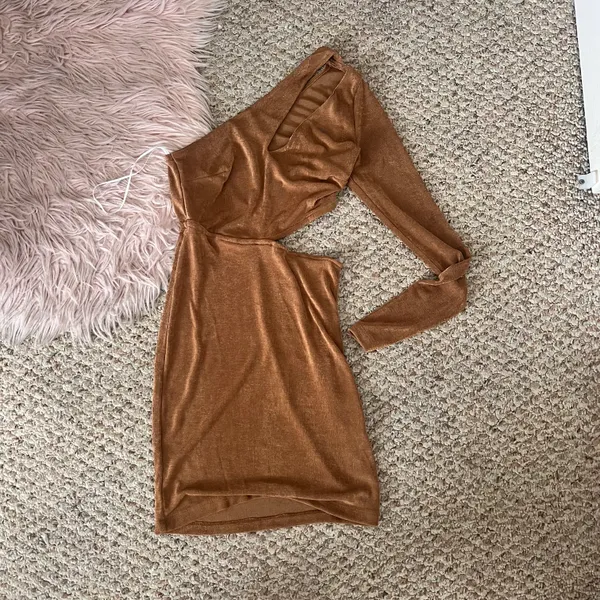 Keaton Mini Dress Brown - Image 3