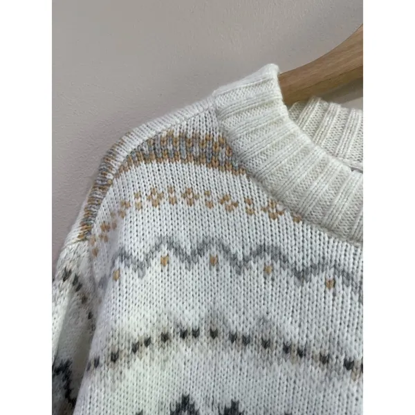 American Eagle Fair Isle Nordic Cozy Cabin Core Winter‎ Sweater Size XS - Image 5