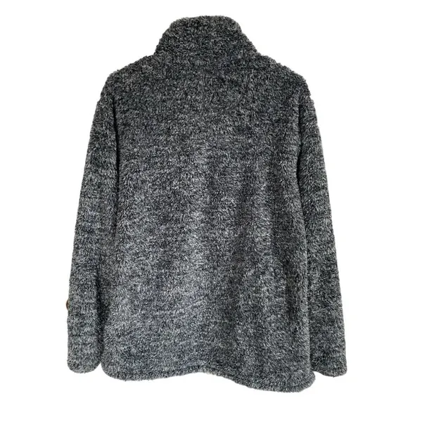 Alpine Sherpa women's M gray quarter zip pullover long sleeve zip up collared - Image 4