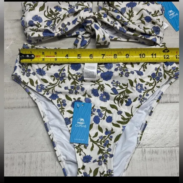 Cupshe charming Blue Floral Bikini Set blue accents - Image 4