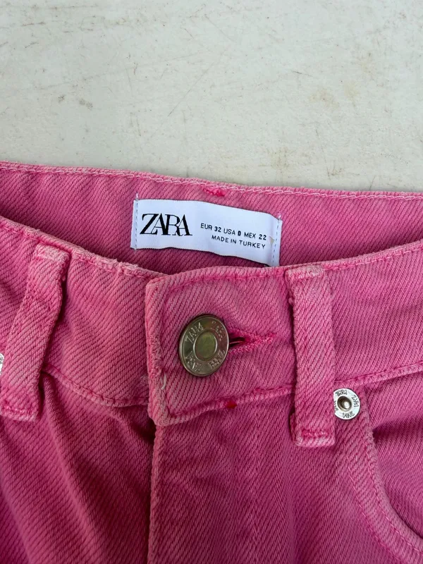 Hot Pink ZARA Jeans Wide leg High-Waisted - Image 2