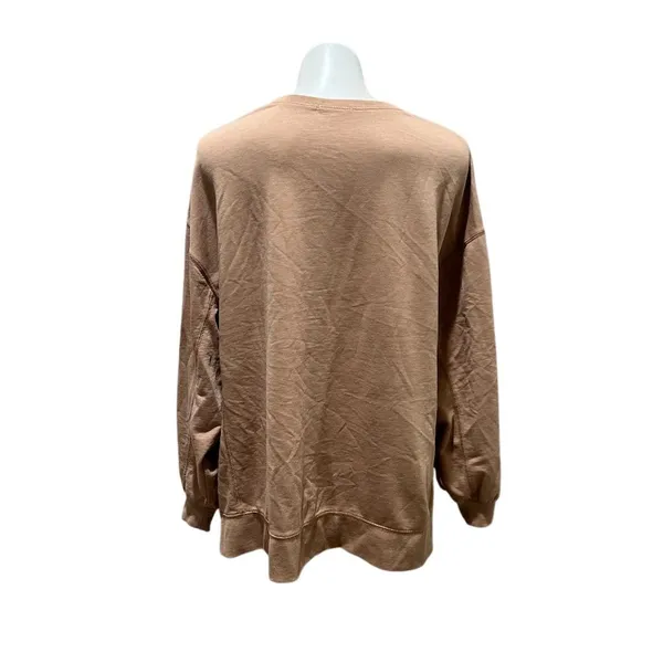 Z Supply Women's Beige Long Sleeve Crew Neck T-Shirt Size S - Image 5
