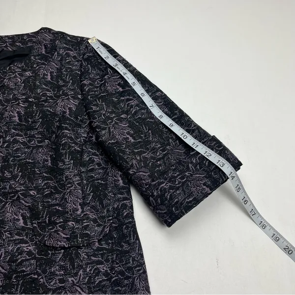 Ali‎ Miles Black Metallic Purple Jacket Womens Size Small Office Preppy Mature - Image 7