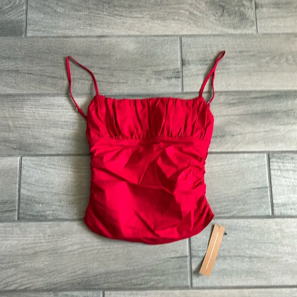 Reformation Tiana top in lipstick red - Image 3