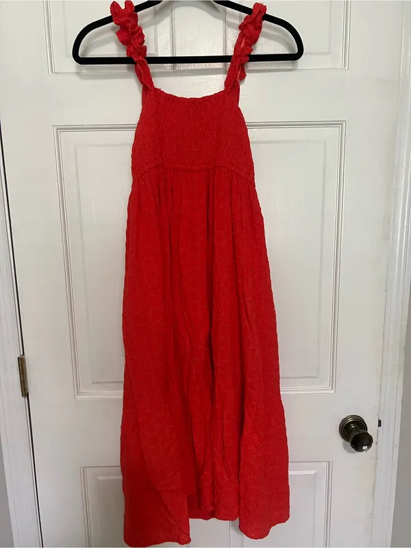 Jessica Simpson Coral Midi Dress with Twisted Shoulder Straps - Image 5