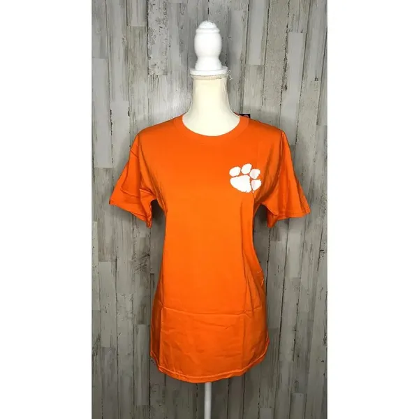NWT‎ Clemson University Women's Medium Orange Graphic Print Short Sleeve T-Shirt - Image 2