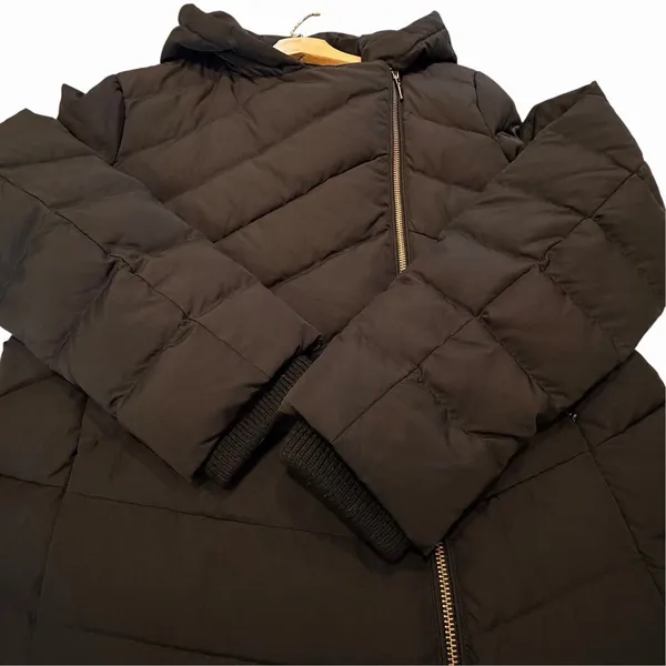 Lands End Womens 600 Fill Down Puffer Coat Size M Black Insulated Hyper Dry NWT - Image 5