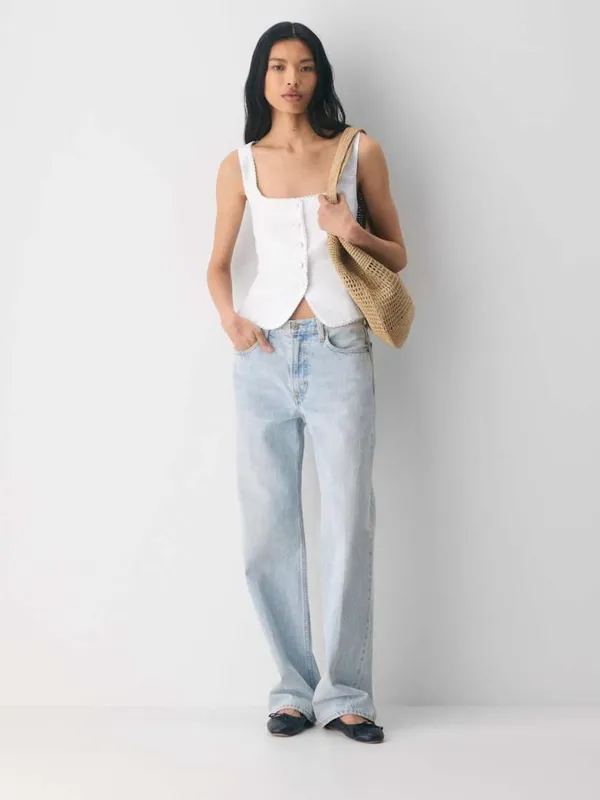 Aritzia Wilfred Octavo Bustier - CruiseLinen™ White Top Vest - Image 8