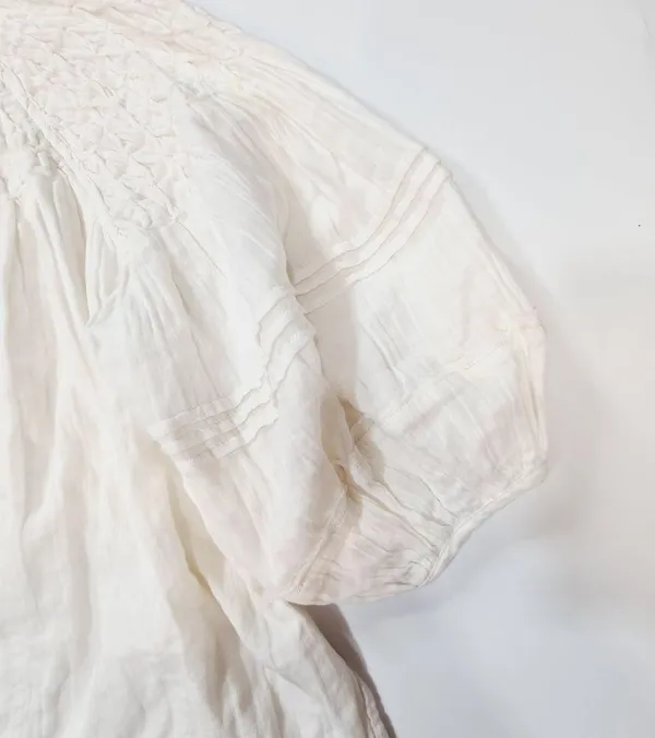 Free People Secret Falls Smocked Top in Ivory - Image 12