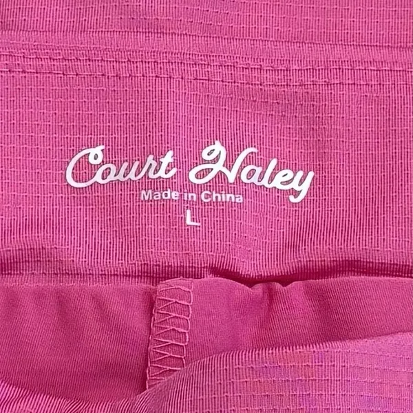 Court‎ Haley Tiered Mesh Pink Skort Athletic Tennis Golf Feminine Preppy L - Image 9