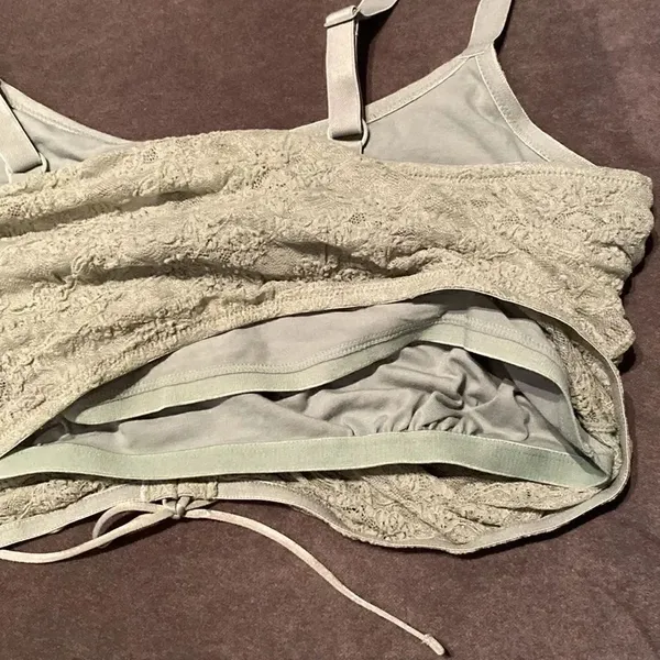 Women’s Colsie Lace Green Bralette Crop Top with Adjustable Straps Size 2X NWT - Image 5