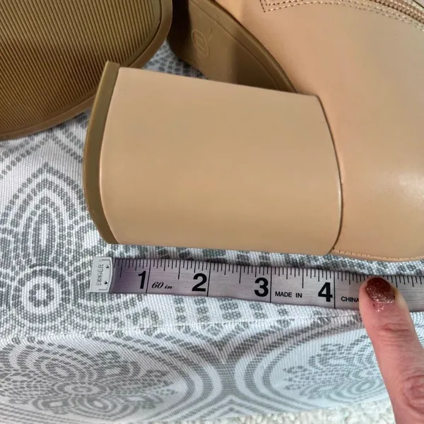 A New Day Tan Almond Toe Side Zip Block Heel Janelle Ankle Dress Bootie Size 11 - Image 10